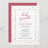 Colorful Sprinkles Baby Sprinkle Baby shower Kaart (Voorkant / Achterkant)