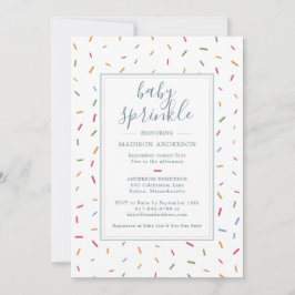 Colorful Sprinkles Baby Sprinkle Baby shower Kaart