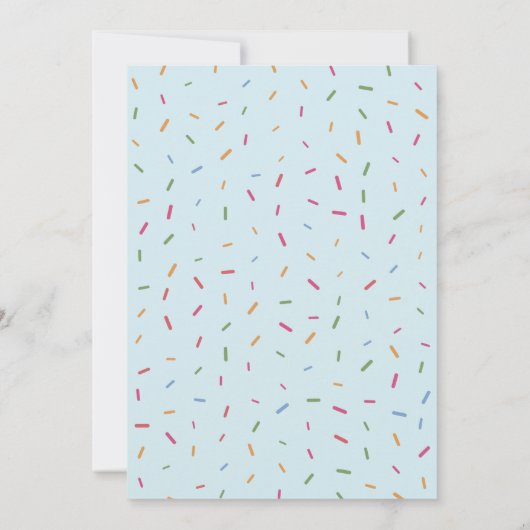 Colorful Sprinkles Baby Sprinkle Baby shower Kaart (Achterkant)