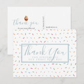 Colorful Sprinkles Baby Sprinkle Dank je Briefkaart (Voorkant / Achterkant)