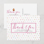 Colorful Sprinkles Baby Sprinkle Dank je Briefkaart (Voorkant / Achterkant)