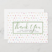 Colorful Sprinkles Baby Sprinkle Dank je Briefkaart (Voorkant / Achterkant)