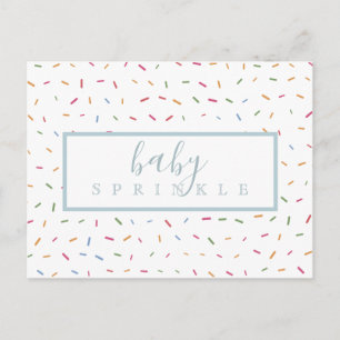 Colorful Sprinkles Baby Sprinkle Invitation Uitnodiging Briefkaart