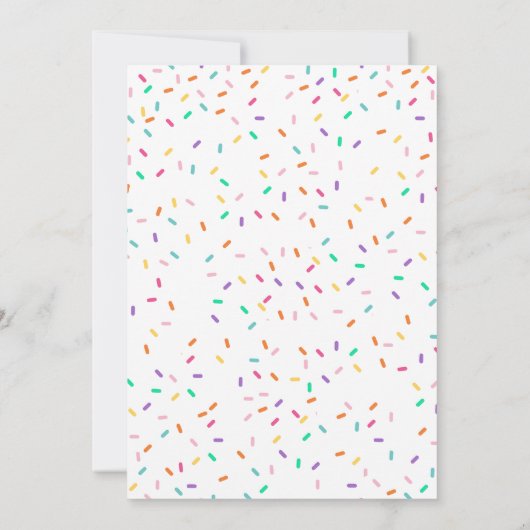 Colorful Sprinkles Baby Sprinkle Kaart (Achterkant)