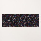 Colorful Sprinkles Black Yoga Mat (Achterkant (horizontaal))