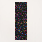 Colorful Sprinkles Black Yoga Mat (Voorkant)