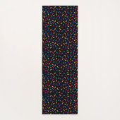 Colorful Sprinkles Black Yoga Mat (Achterkant)