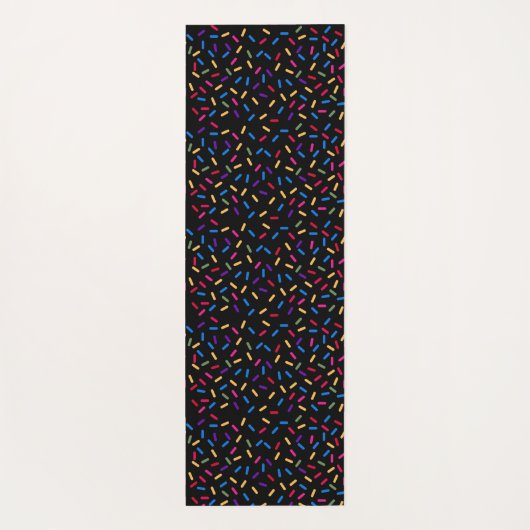 Colorful Sprinkles Black Yoga Mat (Achterkant)