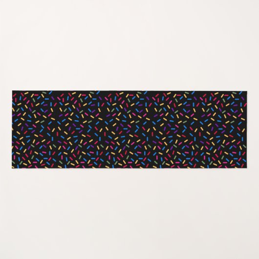 Colorful Sprinkles Black Yoga Mat (Voorkant (horizontaal))