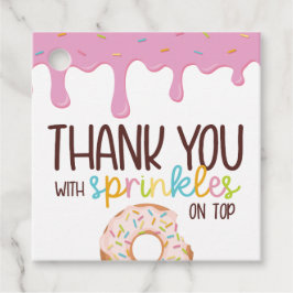Colorful Sprinkles Donut Hartelijk dank Bedankjes Labels