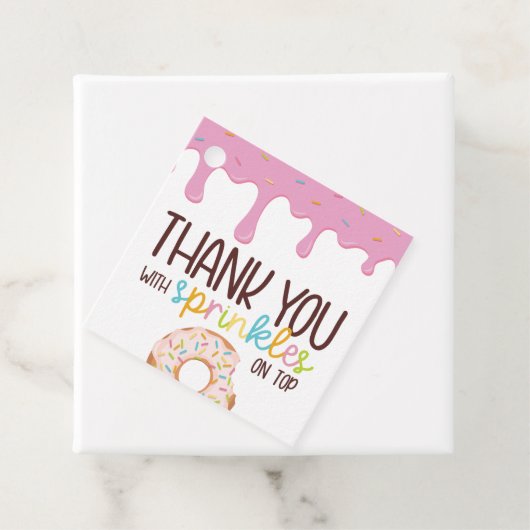 Colorful Sprinkles Donut Hartelijk dank Bedankjes Labels (In situ)