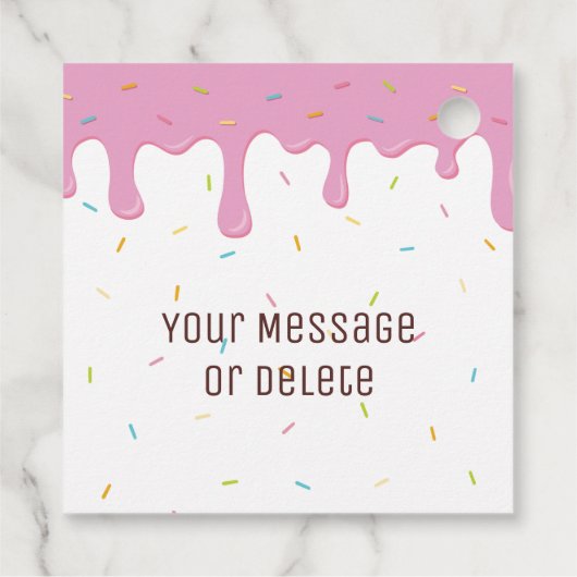 Colorful Sprinkles Donut Hartelijk dank Bedankjes Labels (Achterkant)