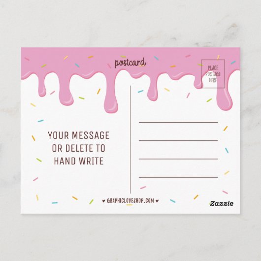 Colorful Sprinkles Donut Hartelijk dank Briefkaart (Achterkant)