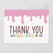 Colorful Sprinkles Donut Hartelijk dank Briefkaart (Voorkant)