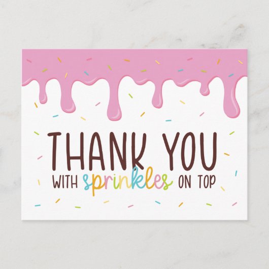 Colorful Sprinkles Donut Hartelijk dank Briefkaart (Voorkant)
