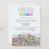 Colorful Sprinkles en Chevron Baby Invite Kaart (Voorkant)