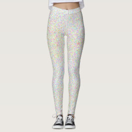 Colorful Sprinkles op White Fun Leggings