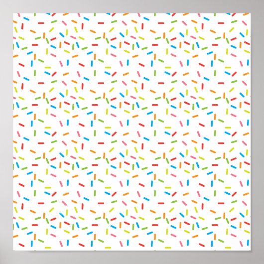 Colorful Sprinkles Pattern Digital Scrapbook Paper Poster (Voorkant)