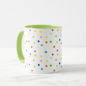 Colorful Square Confetti Mok (Voorkant links)