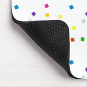 Colorful Square Confetti Mousepad Muismat (Hoek)
