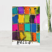 Colorful Squares Lovitude Blank Note Kaart (Voorkant)