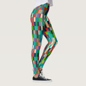 Colorful Squares Patroon Leggings (Rechts)