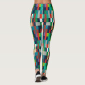 Colorful Squares Patroon Leggings (Achterkant)