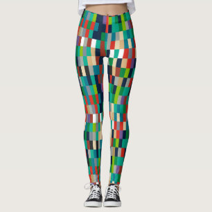 Colorful Squares Patroon Leggings