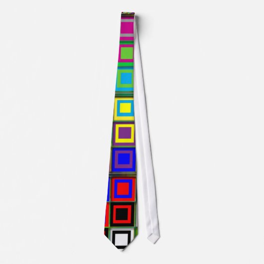 Colorful Squares Pattered Stropdas (Voorkant)