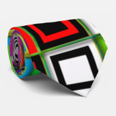 Colorful Squares Pattered Stropdas (Opgerold)