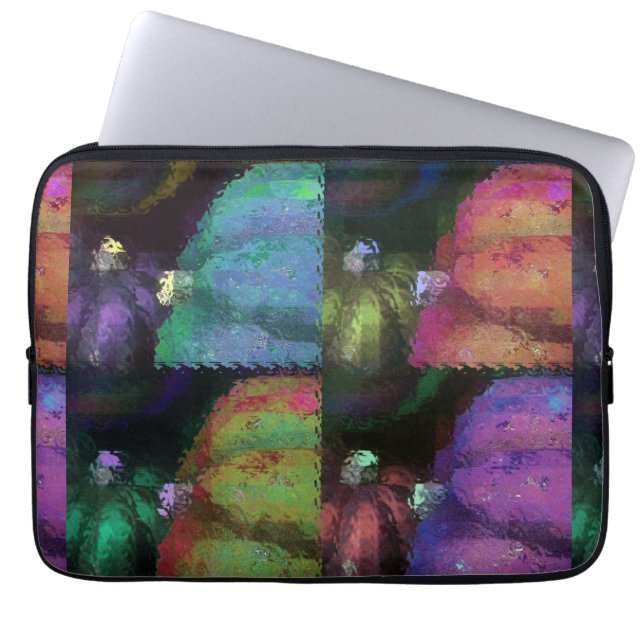 Colorful Squash Quilt Laptop Sleeve (Voorkant)