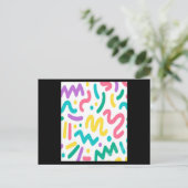 Colorful Squiggles Pattern Briefkaart (Staand voorkant)