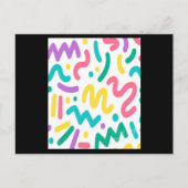Colorful Squiggles Pattern Briefkaart (Voorkant)