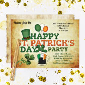 Colorful St Patrick's Day Party Parchment Kaart