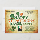 Colorful St Patrick's Day Party Parchment Kaart (Voorkant)