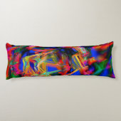 Colorful stained squares with 'wrong brush strokes lichaamskussen (Achterkant)