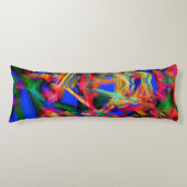 Colorful stained squares with 'wrong brush strokes lichaamskussen (Voorkant)