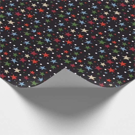 Colorful Star Pattern Cadeaupapier (Hoek)