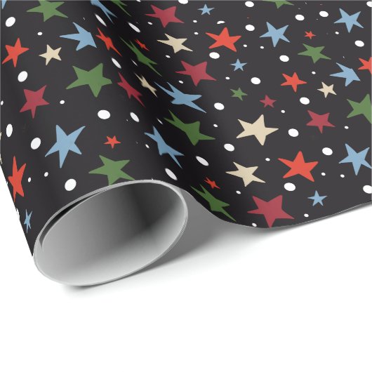Colorful Star Pattern Cadeaupapier (Rol Hoek)