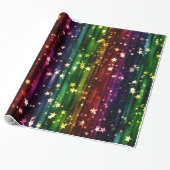 Colorful Star Sequence Cadeaupapier (Uitgerold)