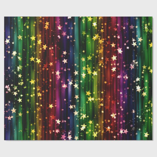 Colorful Star Sequence Cadeaupapier (Vlak)