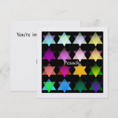 Colorful Star van David Seder Invitation Kaart (Voorkant / Achterkant)