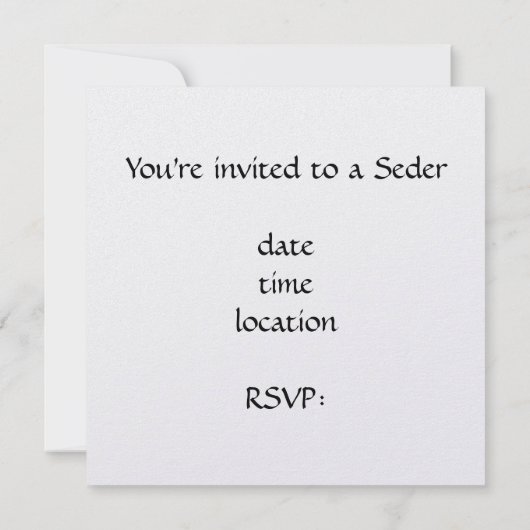 Colorful Star van David Seder Invitation Kaart (Achterkant)