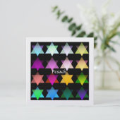Colorful Star van David Seder Invitation Kaart (Staand voorkant)