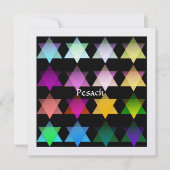 Colorful Star van David Seder Invitation Kaart (Voorkant)