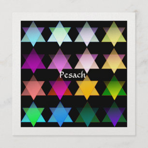 Colorful Star van David Seder Invitation Kaart