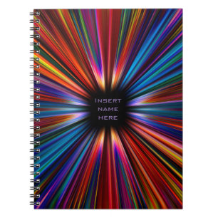 Colorful starburst explosie notitieboek