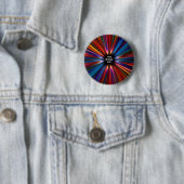 Colorful starburst explosie ronde button 5,7 cm (In situ)