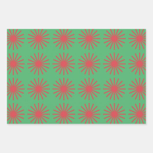 Colorful Starburst Pattern Inpakpapier Vel (Voorkant 2)