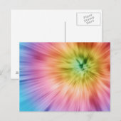Colorful Starburst Tie Dye Briefkaart (Voorkant / Achterkant)